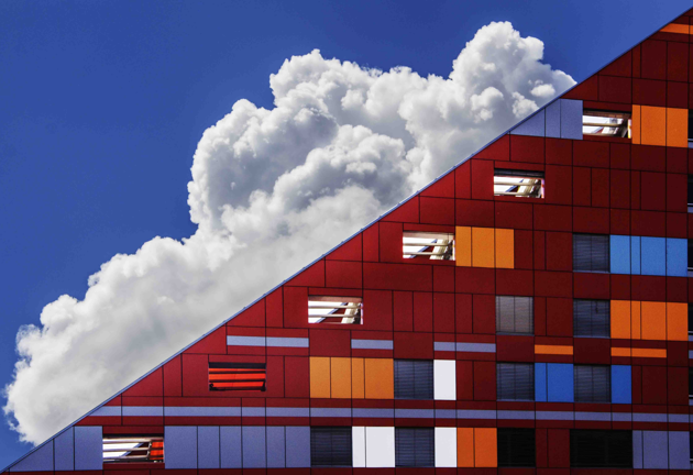 Triangle Building and clouds